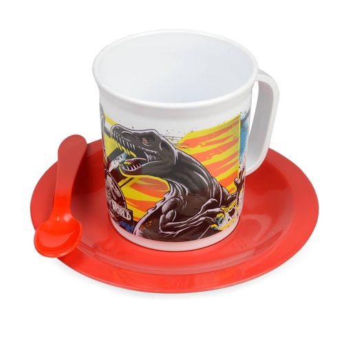 SET PLATO+TAZA JURASICC MAR-PLAST