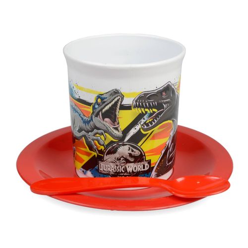 SET PLATO+TAZA JURASICC MAR-PLAST