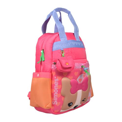 Mochila Esc Cresko Simones SI815 16" con monedero perrito