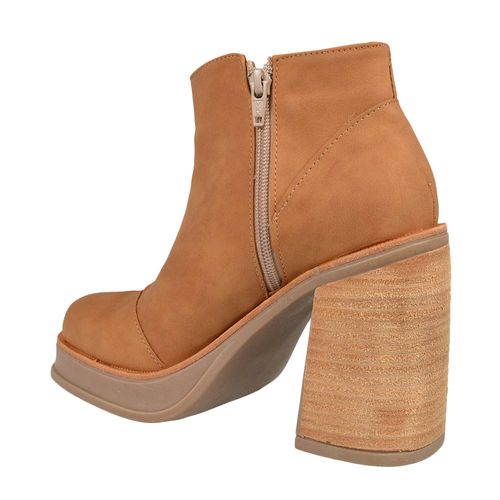 BOTA DE MUJER MODA CAÑA CORTA TACO CUADRADO SIMONA OROPACO