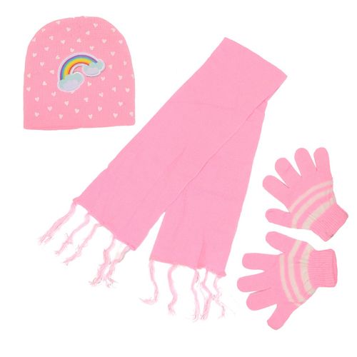 Set Invierno niñas Gorro + Bufanda + Guantes Trendy 13921