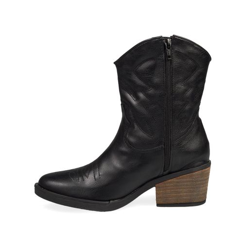 BOTA TEXANA BORDADA CAÑA MEDIA MUJER LILA LIZ 100