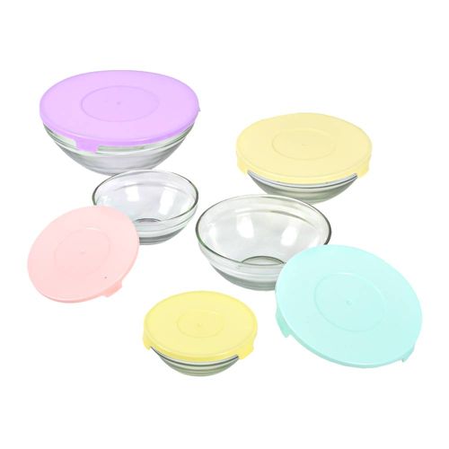 Set de bowls vidrio x 5 Carol.