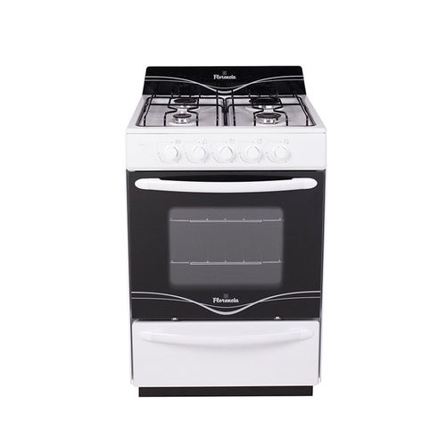 Cocina Florencia Recta 5516F a gas 4 hornallas blanca puerta con visor