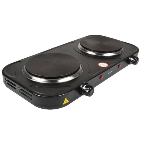 Anafe Electrico Doble 2 Hornallas Winco W41 2200w Color Negro