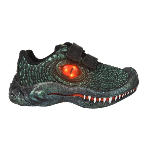 Zapatilla Niño Dinosaurios Luces Led Dino Park Abrojo L114