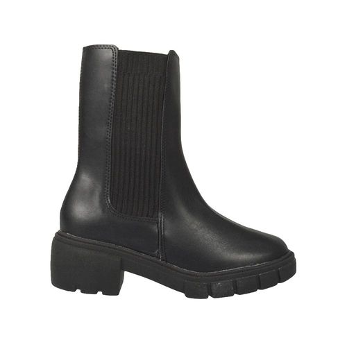 Bota Mujer Beira Rio Moda Caña Media Elastico Taco Goma 5cm