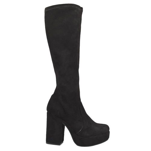 Bota Bucanera Mujer Lila Liz Taco 11 Cm Plataforma Moda 7005