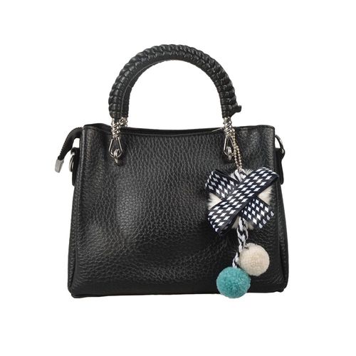 Cartera Mujer Base Rect Mango Trenzado Llavero 10X22X16,5Cm