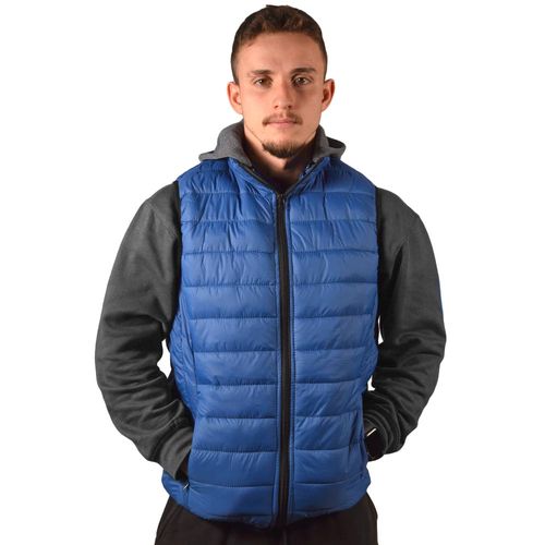 Chaleco Inflado Hombre Ansopaz Forrado Capucha Tela 18008