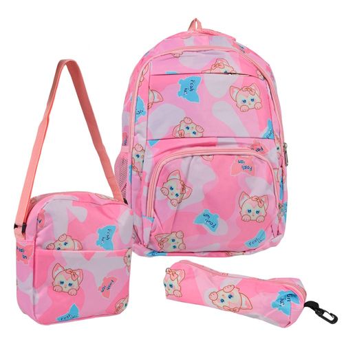 Set x 3 Mochila cartuchera y bolsa Ansopaz 2320