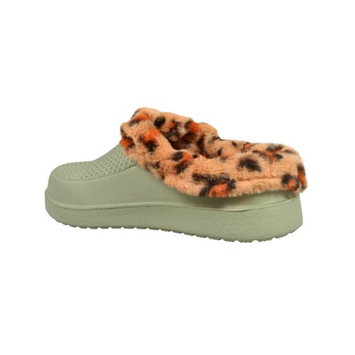 Pantufla mujer con peluche animal print Harenna 244