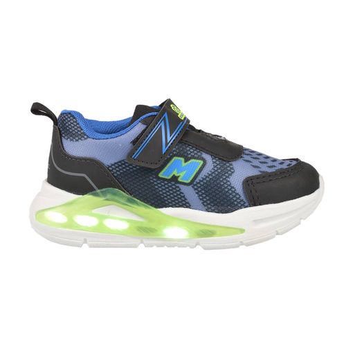 Zapatilla Niño Con Luces Led Ansopaz Abrojo Comoda Mp-2409