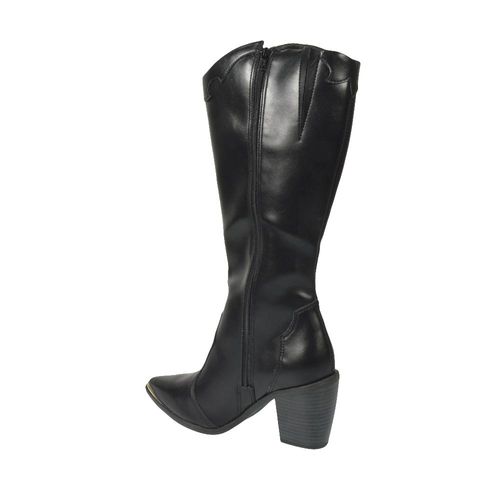 Bota Mujer Texana Vizzano Original Caña Alta Taco 8 Cm Moda