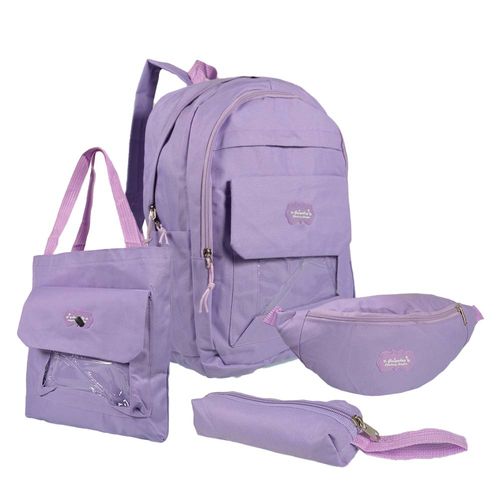 Set mochila, cartuchera, bolsa y riñonera