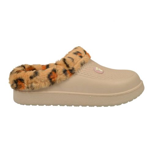 Pantufla mujer con peluche animal print Harenna 244