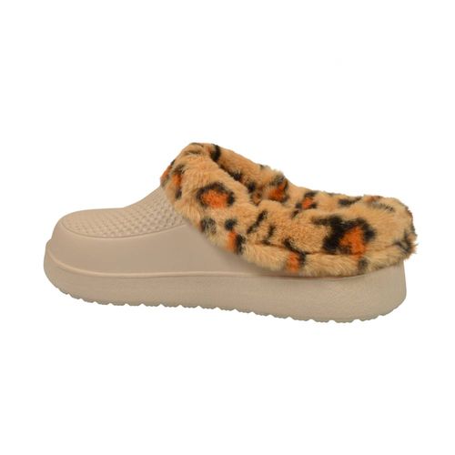 Pantufla mujer con peluche animal print Harenna 244