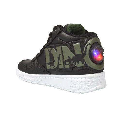 ZAPATILLA NIÑO BOTITA LUCES LED DINO PARK DINOSAURIO DR128
