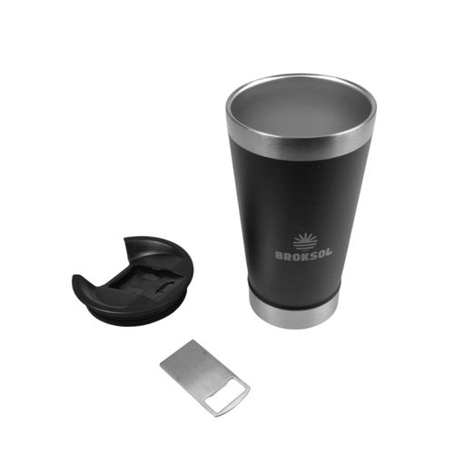 vaso cervecero con tapa y destapador 500ml broksol