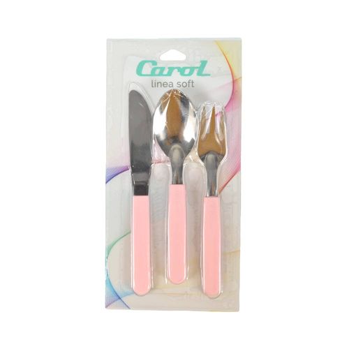Cubiertos x3 Niños Carol linea soft