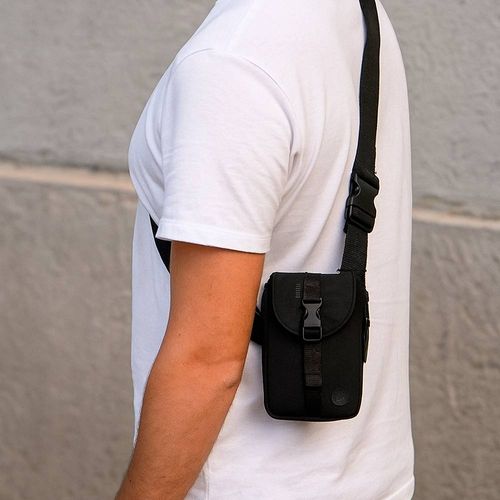 morral hombre cuero pu travel tech 53541